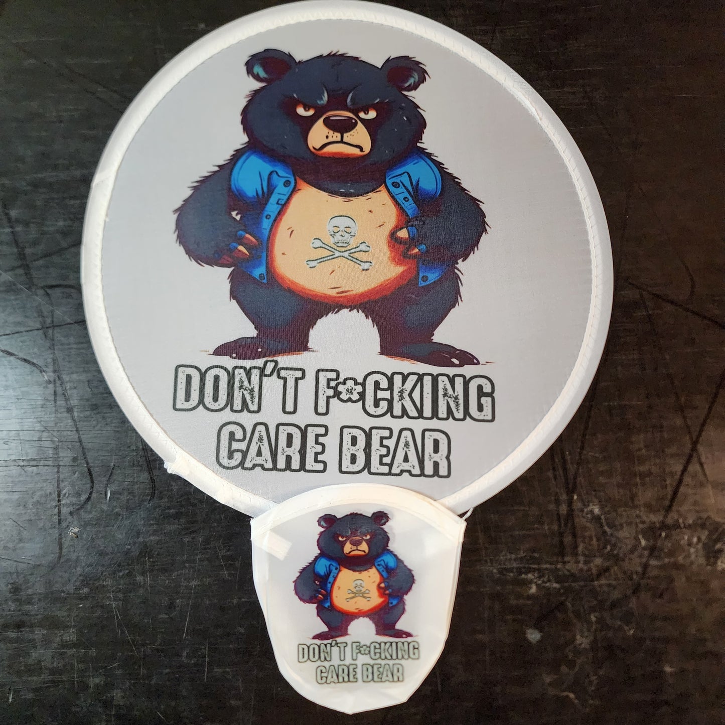 Don't f.cking care bear pop out fan