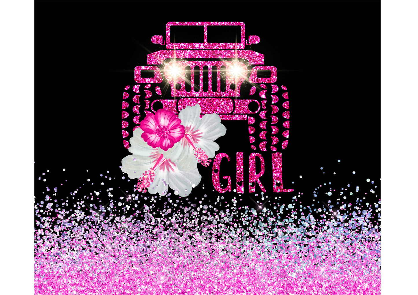 Tumbler 20oz/590ml - Pink Jeep